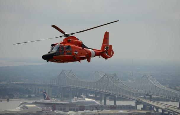 Coast Guard Air Crew Flies Over New Orleans