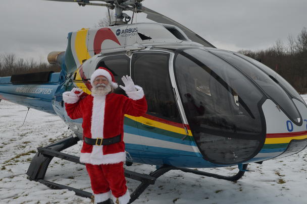 Niagara Helicopters flies Santa in an H130 